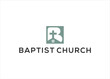b baptist church logo design vector