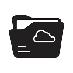 Canvas Print - Cloud folder icon design. isolated on white background. vector illustration