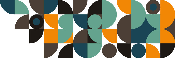 Abstract geometric pattern design in retro style. Vector illustration.