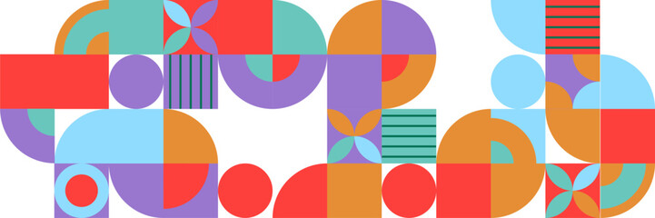 Abstract geometric pattern design in retro style. Vector illustration.