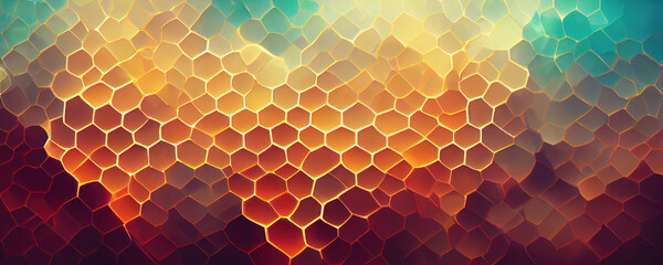 Canvas Print - organic beehive structure as abstract wallpaper