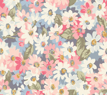 Seamless Floral Daisy Pattern Free Stock Photo - Public Domain Pictures