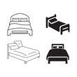 bed icon vector illustration simple design