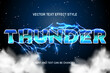 lightning thunder bold font typography lettering 3d editable text effect font style template background