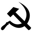 Símbolo aislado del comunismo de la hoz y el martillo