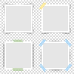 Wall Mural - photo. photo frame. template mockup photo frame. photo frames collection. empty photo frames, isolat