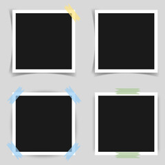 Wall Mural - photo. photo frame. template mockup photo frame. photo frames collection. empty photo frames, isolat