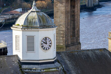 Newcastle Upon Tyne UK: 12th March 2021: Newcastle Quayside Clock Tower