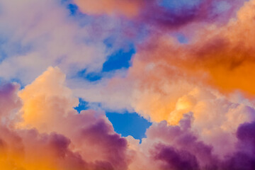 Poster - Ciel et nuages couleurs 