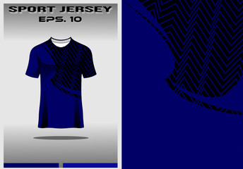 Poster - Textured sport jersey template design