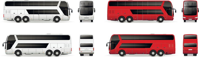 Canvas Print - Bus Realistic Mockup Set