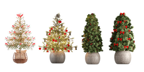 Wall Mural - christmas tree and decorations