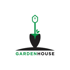 Wall Mural - Garden house logo design template