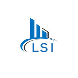 Fototapeta  - LSI letter logo. LSI blue image. LSI Monogram logo design for entrepreneur and business. LSI best icon.	
