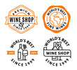© bioraven - Wine stamp set. Symbol design of label