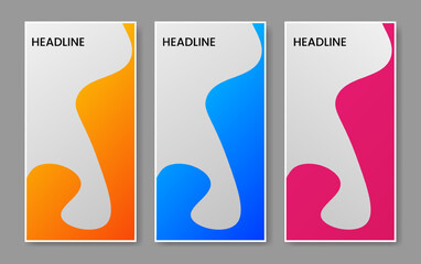 wave vertical banner business collection
