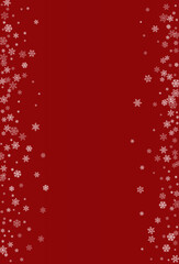 Gray Snowflake Vector Burgundy Background. magic