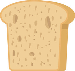 Canvas Print - Toast icon. Wheat bread slice. Bakery product