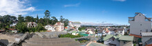 Panorama Of High Angle View From Drone Of DALAT City At Vietnam