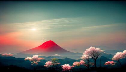 summer in japan mountain lake colorful trees