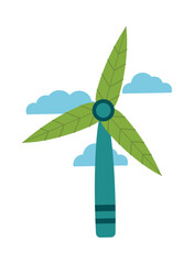 Poster - eolic turbine icon