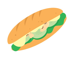 Poster - vegetarian sandwich icon