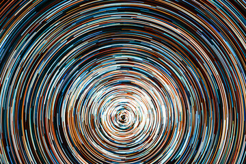 Wall Mural - Eye look design. Futuristic eyeball background. Neon circle lines with empty copy space isolated on black background. Rotation pattern. Cosmos space planet abstraction. Blue vortex spiral.