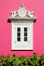 San Juan Puerto Rico, Ornate Window Of Pink Building