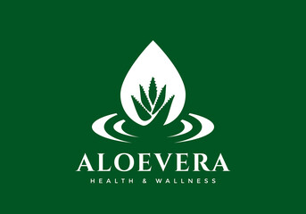 The aloe vera logo is suitable for fitness business symbols.