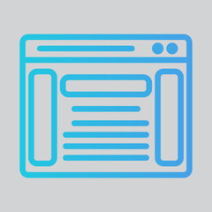Wall Mural - Sidebar icon in gradient style about browser, use for website mobile app presentation