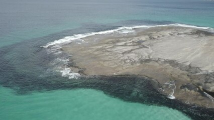 Poster - Horizontal areal footage of the coastline in Esperance Western Australia