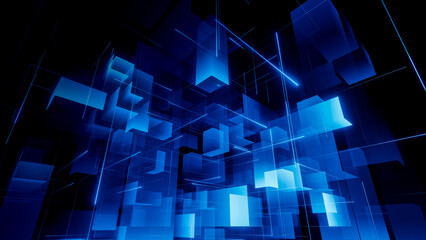 Cube abstract technology background