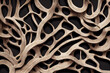 Abstract intricate intertwined wood branches created with Generative AI technology