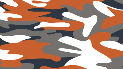 Wall Mural - Texture military camouflage repeats seamless army orange