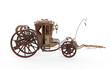 Classic fantasy carriage on a white background 