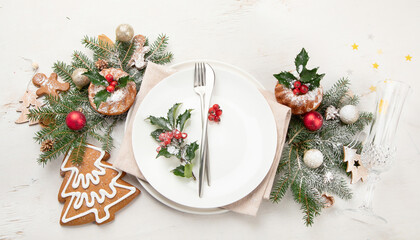 Poster - Christmas table setting