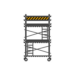 Wall Mural - Scaffolding construction flat line icon vector.