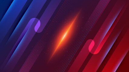 versus vs background with blue and red light, halftone, gradient color for game, battle, fight, competition, match, sport, contest, team, championship, combat, duel, tournament, and 3d effect