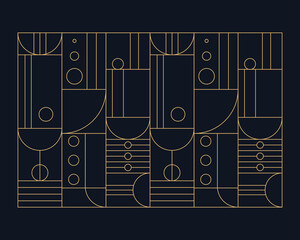Sticker - modern geometric art deco. vector abstract geometric background. vector illustration.