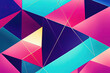 Leinwandbild Motiv Abstract colorful cubist geometry wallpaper background