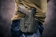 Handgun in the holster