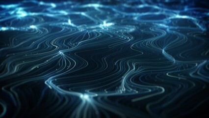 Wall Mural - abstract swirling and flowing lines background/ 4k animation of an abstract wallpaper technology bac