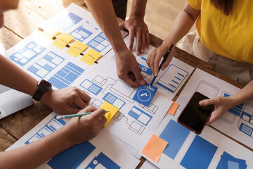 Building and managing a UX team working at desk, UX designers participate in all phases of the UX design.
