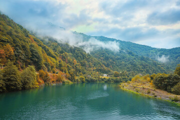 Wall Mural - Picturesque view of beautiful river in mountains