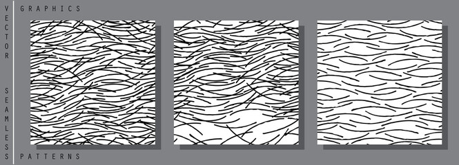 Seamless pattern. Horizontally woven lines. Hand-drawn of intertwined and tangled sticks. Vector template