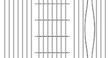 Prison metal bars vertical squared and bent for escape set realistic vector illustration