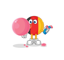 Canvas Print - belgium chewing gum vector. cartoon character