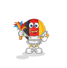 Poster - belgium maid mascot. cartoon vector