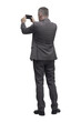 © stokkete - Businessman taking pictures with his smartphone PNG file no background