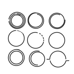 Wall Mural - hand drawn doodle circle object illustration